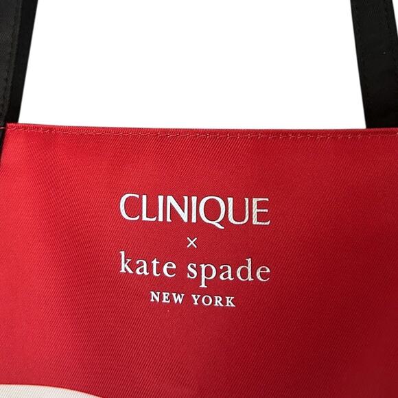 Clinique x Kate Spade New York Hello Gorgeous Red Logo Tote Bag 16” x 12” - Picture 2 of 6
